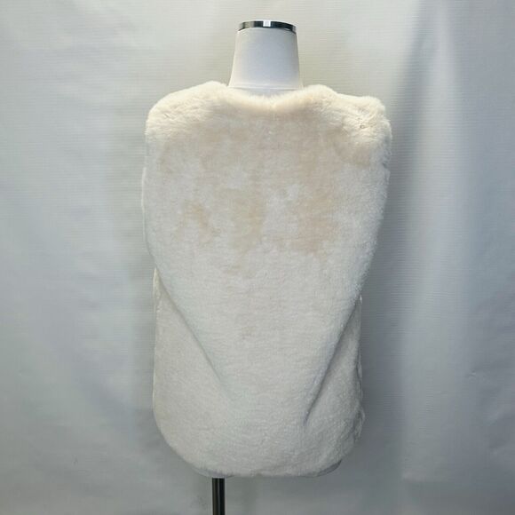 Girls Zara Faux Fur Cream Layering Trendy Warm Vest Pockets SZ 13/14 Year NEW - Picture 3 of 12